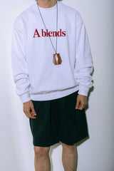 【2021 Fall NEW Arrivals】A blends 製品染めフロッキープリントスウェットクルーネック ※再入荷 - A blends official | ブランド公式オンラインストア
