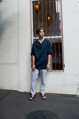 【2021 SPECIAL PRICE】A blends 綿麻プルオーバー半袖シャツ ※再入荷 - A blends official | ブランド公式オンラインストア