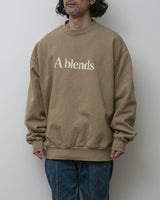 【2021 Spring NEW Arrivals】A blends 製品染めフロッキープリントスウェットクルーネック - A blends official | ブランド公式オンラインストア