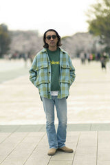 【2021 Spring NEW Arrivals】A blends 製品染めフロッキープリントスウェットクルーネック - A blends official | ブランド公式オンラインストア