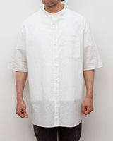 【2021 Spring NEW Arrivals】A blends 綿麻スタンドカラーS/Sシャツ - A blends official | ブランド公式オンラインストア