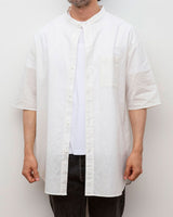 【2021 Spring NEW Arrivals】A blends 綿麻スタンドカラーS/Sシャツ - A blends official | ブランド公式オンラインストア