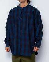 【2022 Spring NEW Arrivals】A blends タイプライターインディゴチェックシャツ - A blends official | ブランド公式オンラインストア