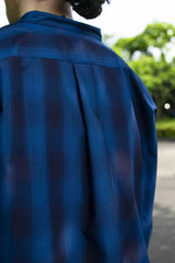 【2022 Spring NEW Arrivals】A blends タイプライターインディゴチェックシャツ - A blends official | ブランド公式オンラインストア