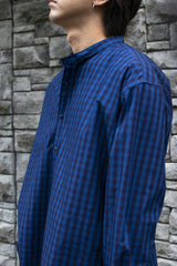 【2022 Spring NEW Arrivals】A blends タイプライターインディゴチェックシャツ - A blends official | ブランド公式オンラインストア