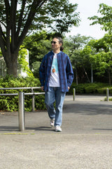 【2022 Spring NEW Arrivals】A blends タイプライターインディゴチェックシャツ - A blends official | ブランド公式オンラインストア