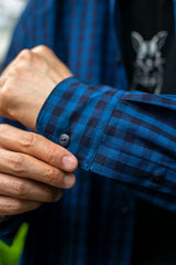 【2022 Spring NEW Arrivals】A blends タイプライターインディゴチェックシャツ - A blends official | ブランド公式オンラインストア