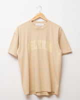 製品染めカレッジロゴプリントTシャツ