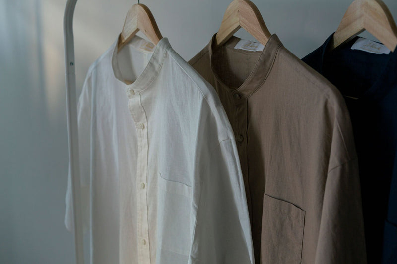 【2021 Spring NEW Arrivals】A blends 綿麻スタンドカラーS/Sシャツ - A blends official | ブランド公式オンラインストア