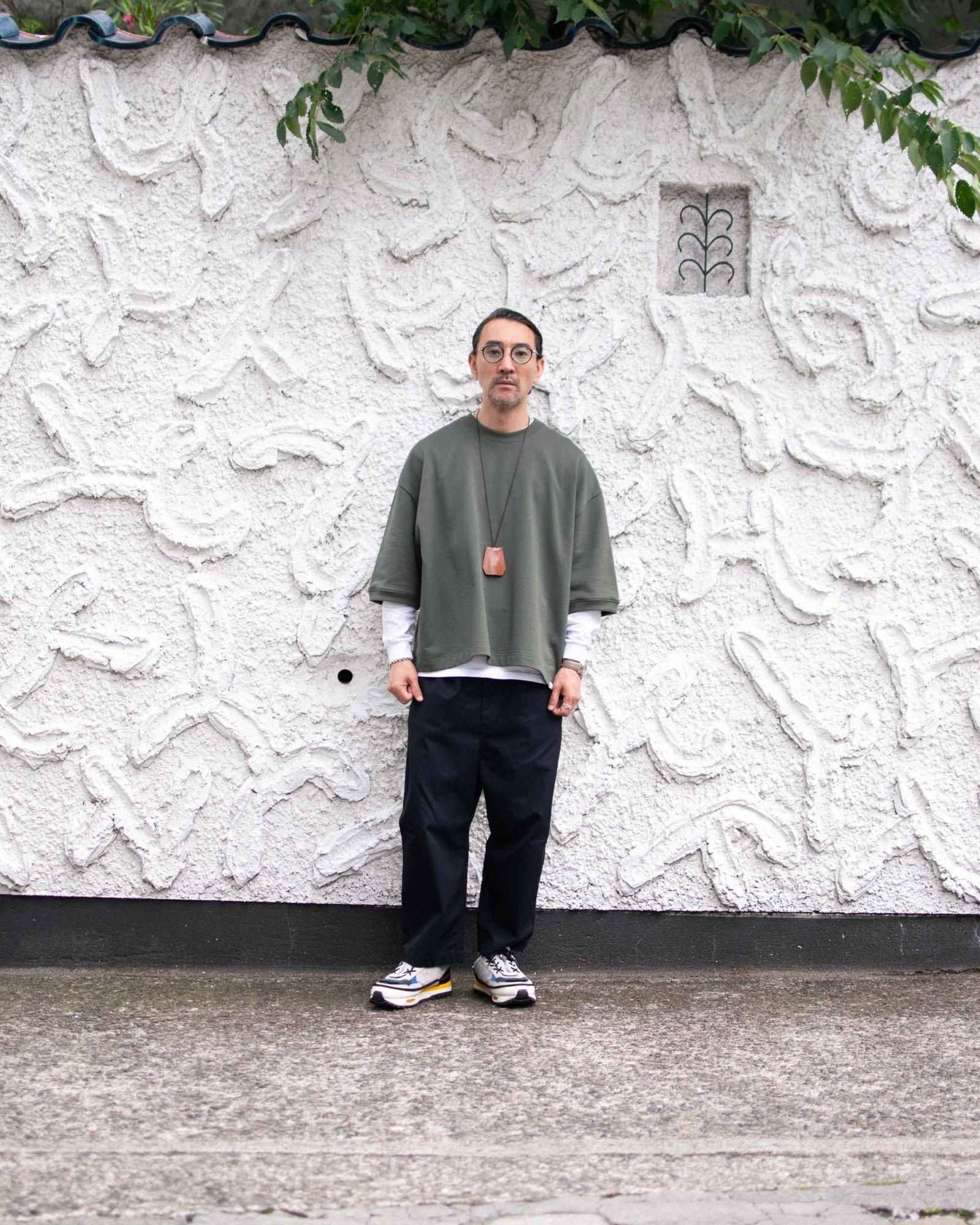 新品 SATUR メランジアイボリー スウェット L 新品 SATUR